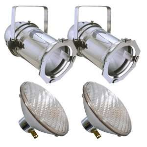  2 pcs. PAR46S + 2 pcs. GE 200PAR46 NSP Bulbs PD