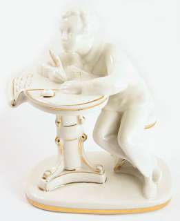PUSHKIN Russian Soviet Porcelain Figurine LFZ Lomonosov  