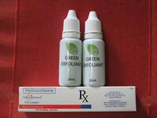  of 20ml Green Peeling Exfoliant Oil and 1 Hydrocortisone Cream 10g