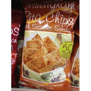 Trader Joes Pita Chips W/sesame Seed  Grocery & Gourmet 