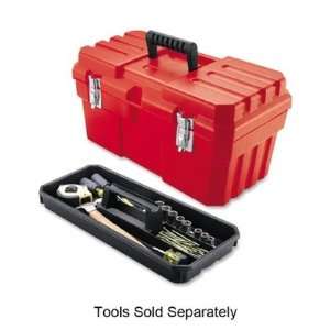  Tool Box, w/ Large Storage Tray, 20x10x10, Plastic, Red 