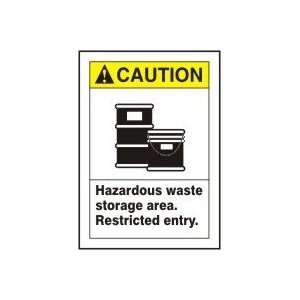   STORAGE AREA RESTRICTED ENTRY (W/GRAPHIC) Sign   10 x 7 Plastic
