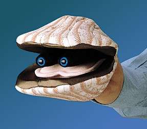 New Scallop Shellfish Hand Puppet Stuffed Plush Toy Gift Shell Fish 