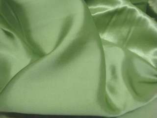  Solid Satin Fabric Quilting Sewing Crafts Lime Green BTY x 58  