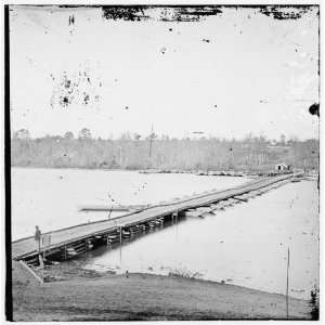  Civil War Reprint Pontoon bridge across the James River 