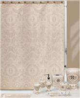   Lace Pattern Shower Curtain, Rug and Coordinating Bath Accessories Set