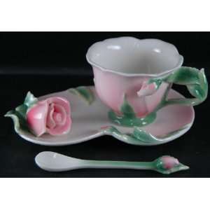   Garden Party Tea Set Cup Saucer Spoon Porcelain NEW 