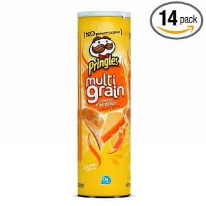 Pringles Potato Crisps Super Stack Multigrain, Cheesy Cheddar, 6.73 