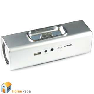 Silver Music Angel Mini Speaker for iPhone 4/ 4S iPod PC USB Flash 