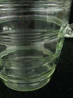Vintage Clear Glass Water/Beer/Lemonade Pitcher Ribbed  