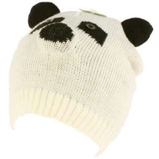 Winter Knit Panda Animal 2ply Beanie Snow Ski Hat Cap  