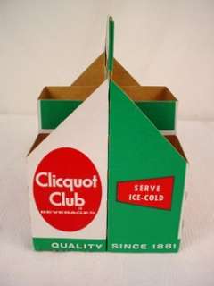 Vintage 1950s Cliquot Club Soda Pop Bottle Carton NOS  