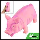 Pet Dog Pink Soft Rubber Pig Design Squeeze Squeak Chew Toy
