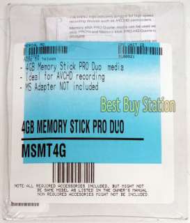 MS MT4G 4GB Sony Memory Stick PRO Duo MSMT4G 4 GB for PSP, Camera 