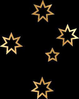SOUTHERN CROSS Outline GOLD Aussie / NZ Decal Sticker  