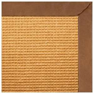  Caramel Sisal Rug with Rawhide Novo Leather Binding   6x9 