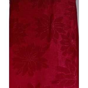 Elegant Rich Red Flowers Damask Tablecloth Floral Fabric Table Cloth 