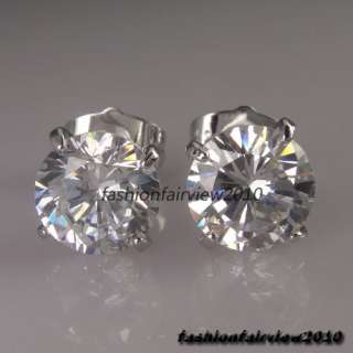   Gold GP Swarovski Crystal Solitaire Ear Studs Earrings XE001A  