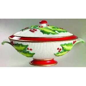  Fitz and Floyd Noel Classique Covered Vegetable Server 
