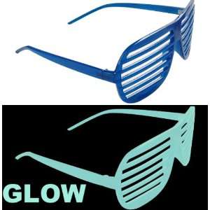  BLUE Shutter GLOW IN THE DARK Retro Vintage Ladies Mens 