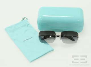   Black Gradient Tiffany Keys Crystal Rimless Sunglasses 3024 B  