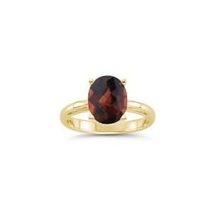    3.24 Cts Garnet Solitaire Ring in 14K Yellow Gold 3.0 Jewelry