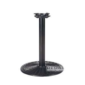  RegalSteel Smooth Column Round Deco Table Base in Black 