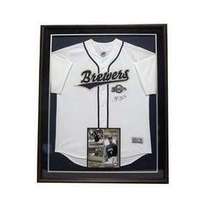  Ryan Braun Autographed Framed Milwaukee Brewers Home Jersey 