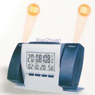 New Digital Temperature LCD Alarm Clock Dual Projector  