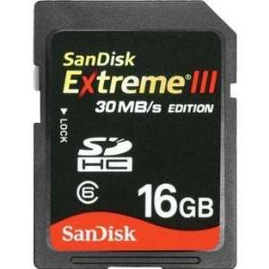  SanDisk 16GB Extreme SDHC 30MB/s High Performance Memory Card 