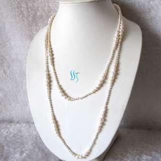 50 3 8mm White Graduated Freshwater Pearl Strand Necklace  