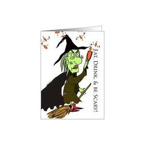  Halloween Party Invitation Eat, Drink, and be Scary Card 