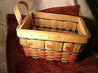 Small Cherry Stenciled Basket With Handle items in Anadryl Nash 