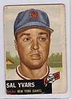 1953 topps 11 sal yvars poor condition 