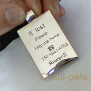 DOUBLE SIDED Engrave Pet Tags Dog Cat ID Name Tags  