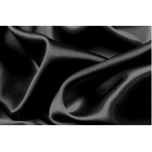  Soft Silky Satin Solid Black 4pc Deep Pocket Sheet Set for 