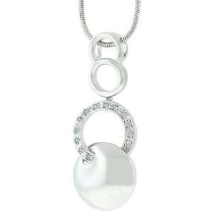  Crafted Interlooping Circle Silver Tone Pendant Necklace Jewelry