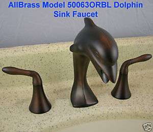 ORB DOLPHIN SINK FAUCET OIL RUBBED BRONZE MATCH OUR TUB  