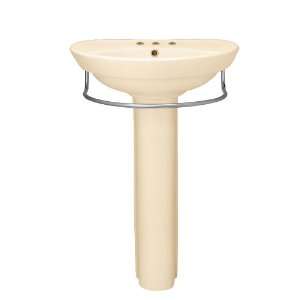   Pedestal Sink Top and Leg with 4 Inch Center Faucet Spacing, Bone