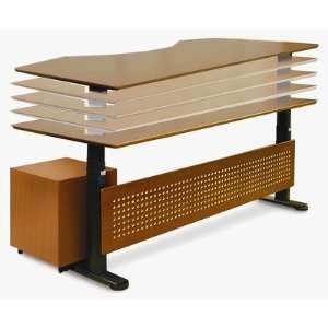  52 x 75 Ergonomic Sit Stand Desk Finish Real Maple 