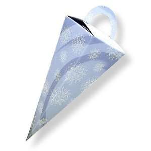  White Snowflakes   Icicle Shaped Favor Boxes (set of 6 