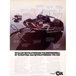  1975 Ad Cat 76 Pantera Snowmobile Chassis Advertisement Engine 