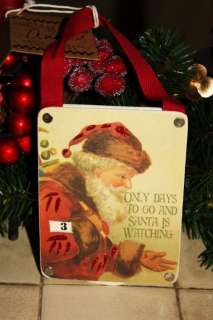 Vintage Christmas Santa Countdown Calendar Ornament❄uPick 