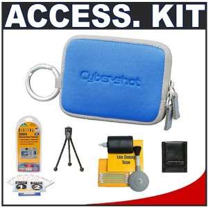  Sony CyberShot LCS TWE Blue Carrying Case + Accessory Kit 