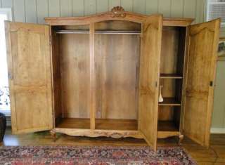 Antique French Country ARMOIRE~WARDROBE~Entertainment Cabinet~ Carved 
