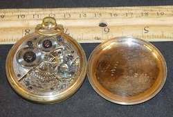   WALTHAM Co Railroad Pocket Watch 10KGF Montauk Fahys Case   