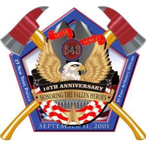 Firefighter Stickers   6x6 Pentagon/911 Memorial Decal