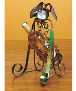 METAL WINE BOTTLE HOLDERS   CHOOSE FROM DOG OR CAT  