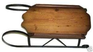WOODEN SLED ON WROUGHT IRON SLED RUNNERS  