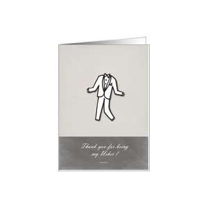Thank you for being my Usher   wedding attendant cards Card